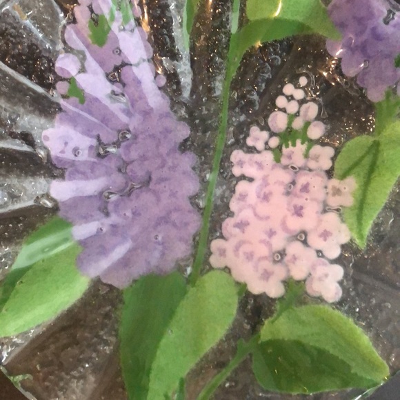 Host pick ⭐️❤️AC Ross glass floral bowl 7.5 inches - Picture 2 of 4